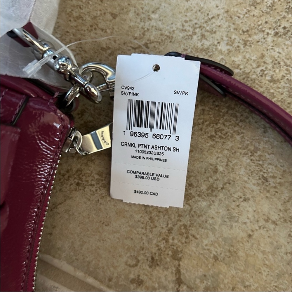 Coach Ashton Pink Women's Handbag with Silver hardware, NWT - Picture 8 of 8